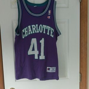 Vintage Charlotte Hornet Basketball Jersey.
